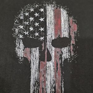 PUNISHER Printed T shirt With American Colors Size L Unisex